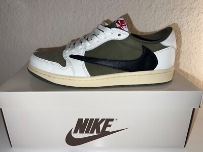 Nike Air Jordan 1 Retro Low OG SP x Travis Scott Medium Olive Sneaker EU43 US9.5