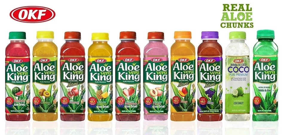 OKF Aloe Vera King Drink 10 sabores nuevo paquete de variedad, precio más bajo Foto 2 de 4