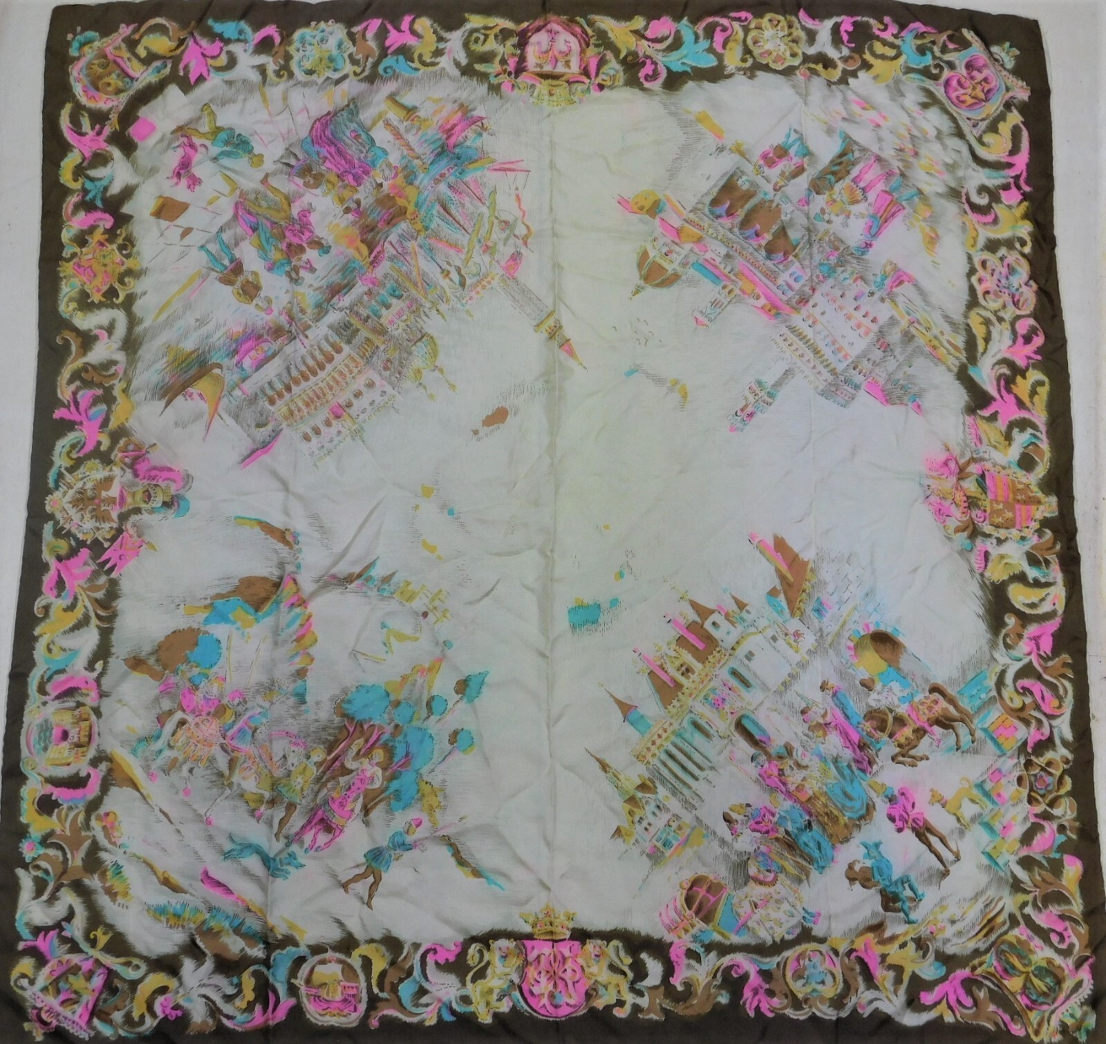 Vintage 1797 Pure Silk Scarf for Women 88cm x 90cm-image
