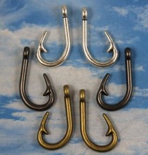 200/500pcs Retro Style Fish hook bracelet alloy Charms Pendants 37x19mm