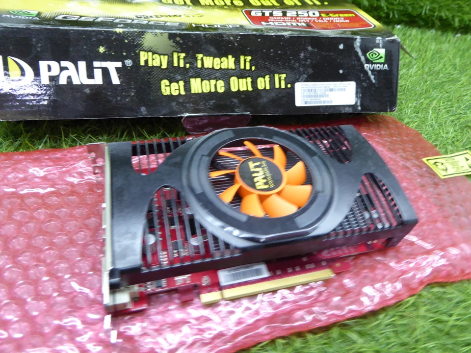 NVidia Geforce GTS 250 512MB PCIe DDR3 VGA DVI HDMI Pallit GTS250 Green GPU #3F - Image 4 of 4
