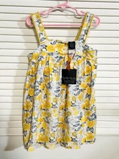 Cynthia Rowley Dress Girls 5T Floral Dress Sleeveless Yellow NWT