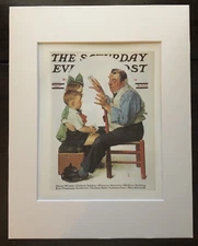 Norman Rockwell "Card Tricks" 11 x 14 Matted Art Print-Post Cover 1930