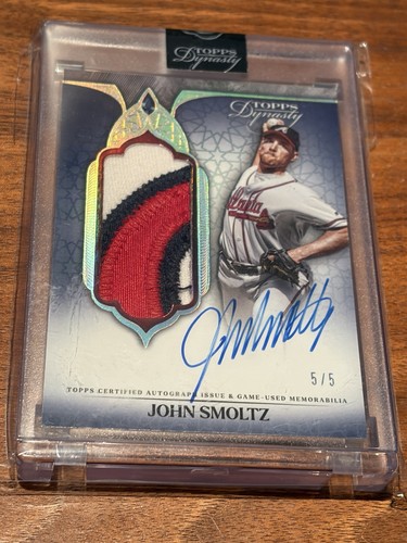 2025 Topps Dynasty John Smoltz Auto Patch /5 Braves Game Used 3 Color