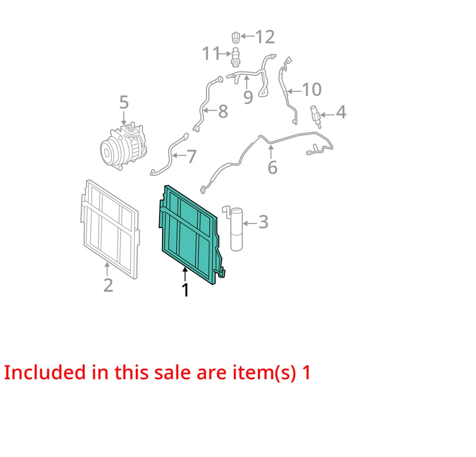 AC Condenser 216 Type CL600 Fits 07-14 MERCEDES CL-CLASS 6850913 - Image 3 of 4