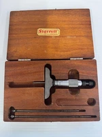 Starrett No. 440 Depth Gage Micrometer. 0-3". Manufactured in Jedburgh Scotland