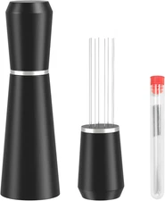 WDT Espresso Distribution Tool, 0.35Mm 8 Needle Coffee Stirrer with 8 Extra Need