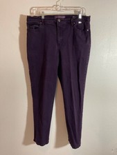 Gloria Vanderbilt Womens Plum Purple Amanda Jeans Size 16 Slimming Modern Fit St