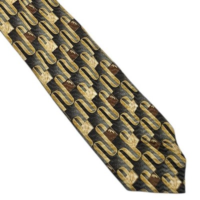 Altea Necktie Silk Geometric Patterned Dress Tie Made in Italy
