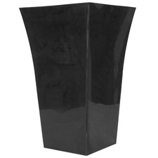 Black Shiny Gloss Contemporary Milano Flower Planter Ideal For Home & Garden Use