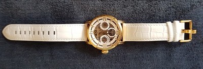 Invicta , ''Objet d' Art'' , 47 mm , Skelett-Automatik-Uhr , vergoldet, Glasboden