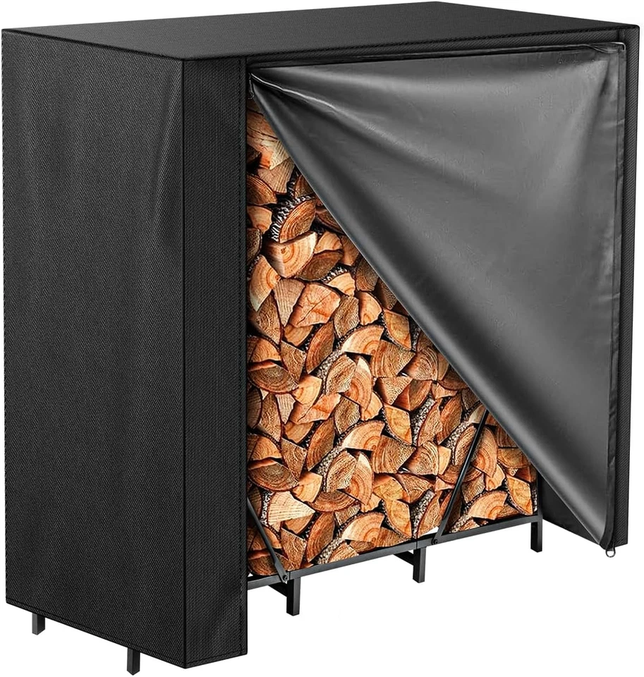 Firewood Rack Cover 4FT, Waterproof Firewood Rack Outdoor Cover with Full Fro... - Image 4 of 4