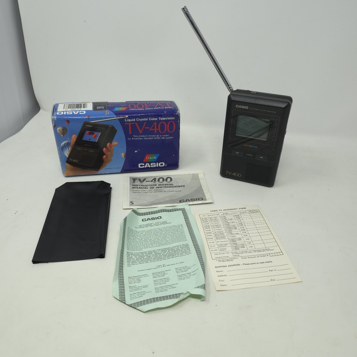 Casio TV-400 LCD Pocket Color Handheld TV Television VHF UHF | eBay