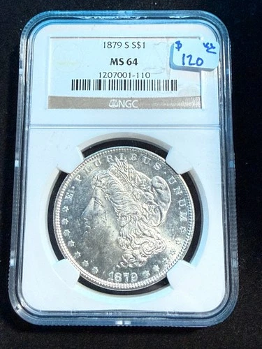 1879 S MORGAN DOLLAR NGC MS 64 110
