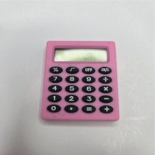 Pocket Calculator Mini Portable 8-Digit Pink Basic Math School Office