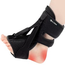 ELESIK Plantar Fasciitis Night Splint and Brace, Upgraded Planters Black