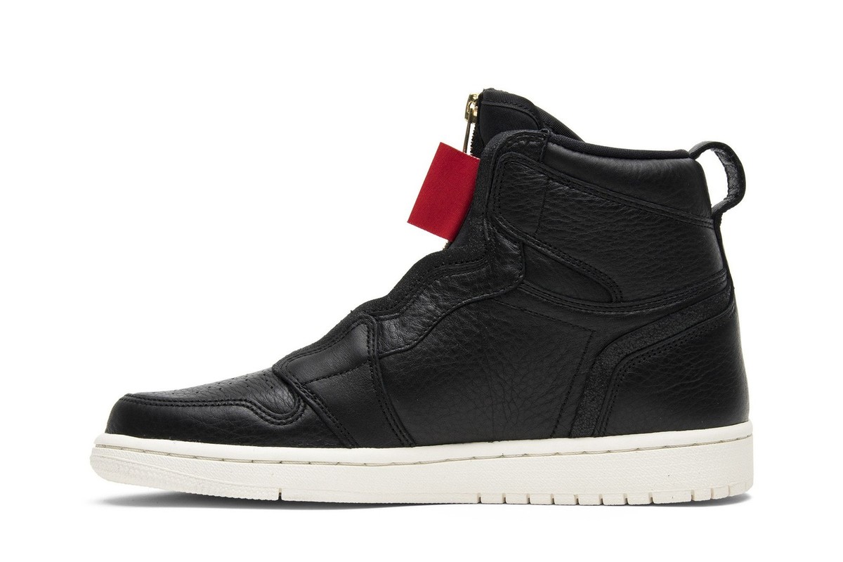 Size 6 - Air Jordan 1 Retro Zip High Black W for sale online