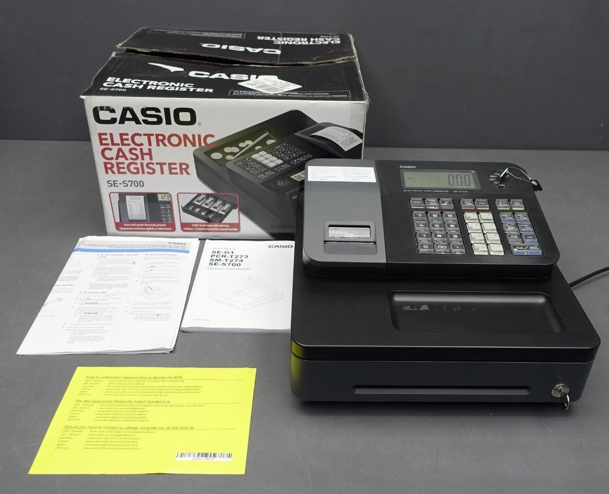 Casio Electric Cash Register SE-S700 w/ Manual/Keys/Box Tested
