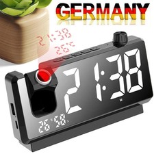 Digital-Projektionswecker wecker USB 2 Alarme Temperaturanzeige Datumsnazeige DE