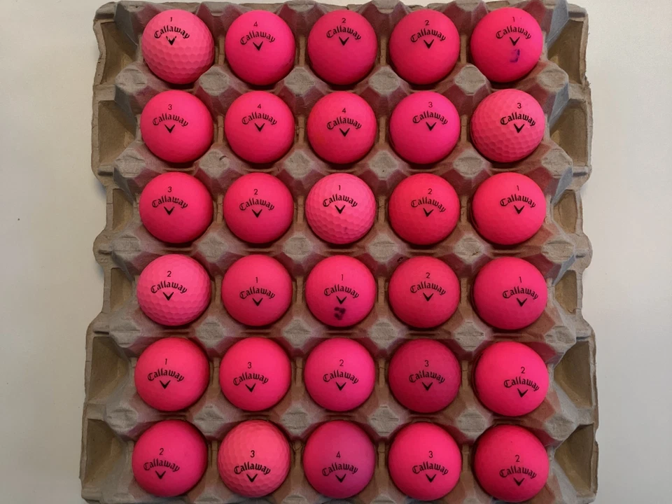 30 Callaway Supersoft-Golfbälle in mattrosa (AAAA/AAA) - keine Lakeballs!