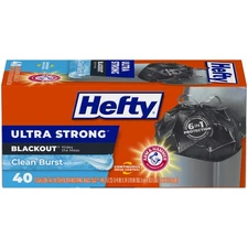 Hefty Ultra Strong 13 Gallon Trash Bags, Black Tall Kitchen Trash Bags 13 Ga...