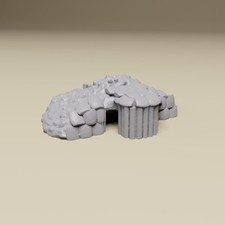 Pacific WWII Bunker #1 - 28mm, 20mm, HO or 15mm miniature wargaming terrain