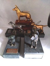 Vintage Louis Lejeune Guide Dog Trophy Dog Bundle X 5 