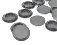 1" Hole Plugs Black Polyethylene Snap‑In Covers for Truck Rocker Panels, Sensors