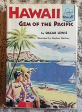 Hawaii Gem of the Pacific Oscar Lewis 1954 Landmark Books 49 HC/DJ