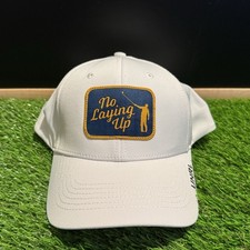 No Laying Up NLU Hat White Navy Blue Logo UNR...