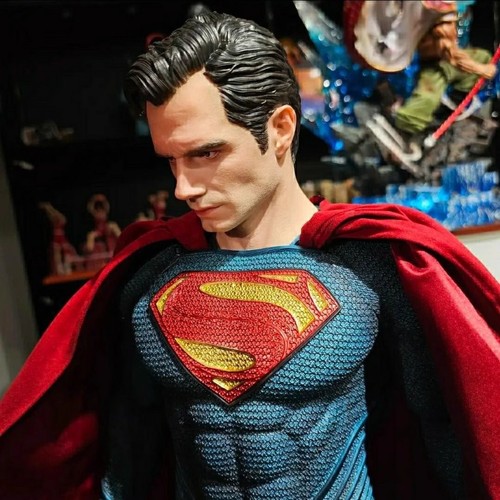 Modellino statua Superman 50 cm con 2 teste statuina ornamento decorazione da collezione regalo - Foto 7 di 10