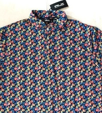 RLX Ralph Lauren Classic Fit Performance Polo Shirt Mens Size XL Colorful Floral
