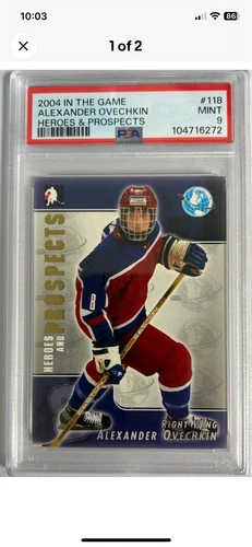 2004 ITG Heroes & Prospects 118 PSA 9 Mint Alexander Ovechkin Rookie RC Capitals