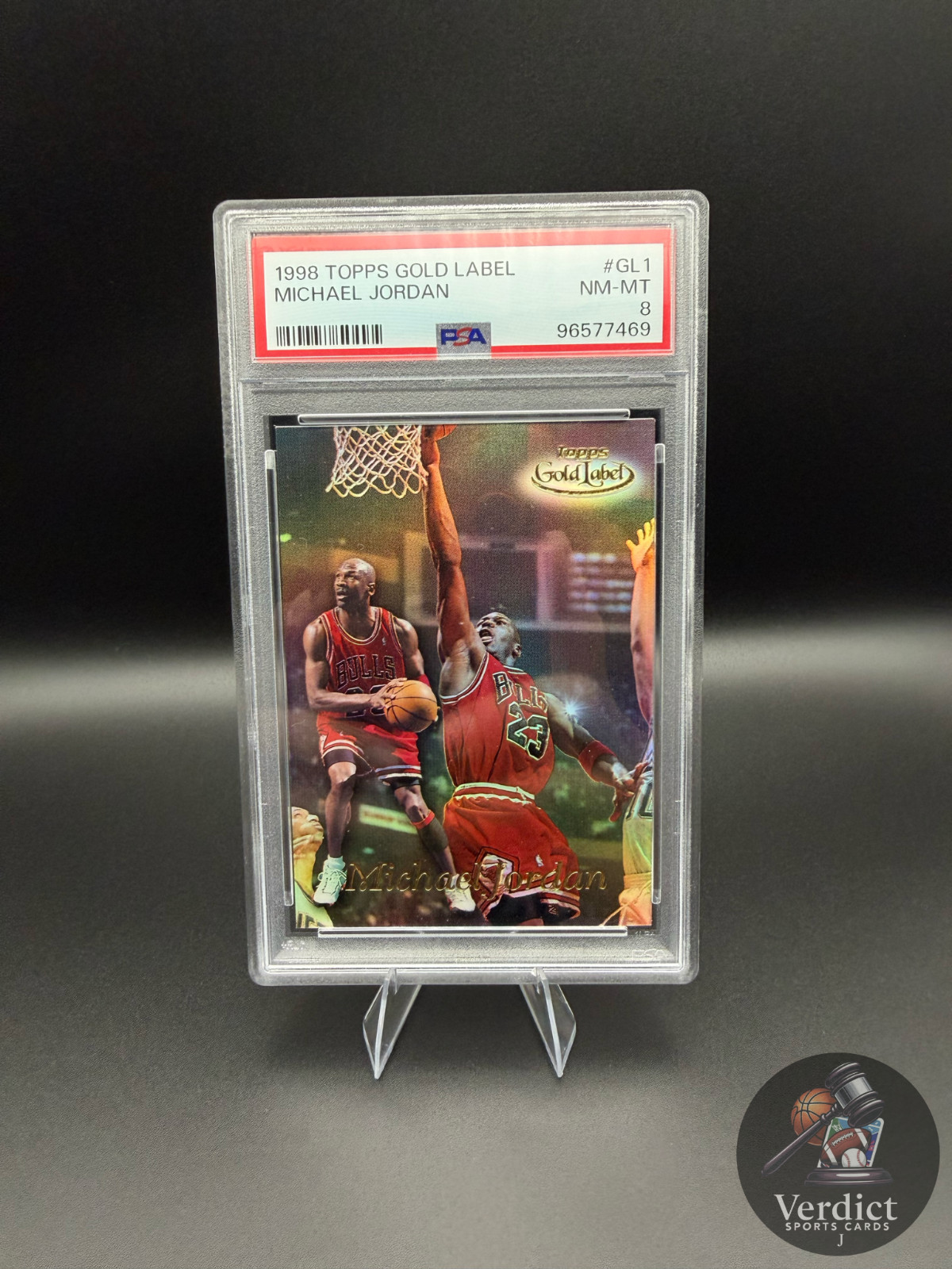 Michael Jordan 1998-99 Topps Gold Label #GL1 PSA 8 NEAR MINT