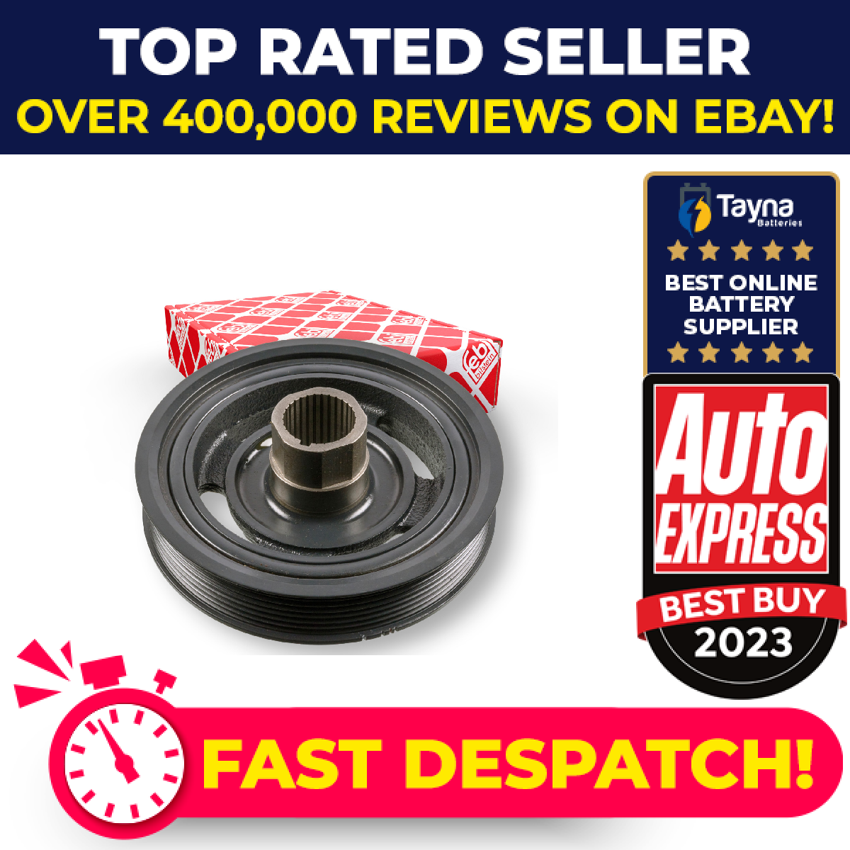 Crankshaft Pulley 107196 Febi Belt 13810RZP003 Genuine Top Quality Guaranteed