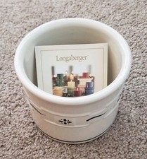 Longaberger One Pint Salt Crock  1 pt Ceramic...