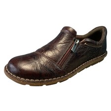 Clarks Collection Soft Cushion Women's Size 7.5 Brown Leather Zip Up Loafers