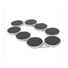IKEA Large Rotating Lazy Susan Turntable Organizer, 8 Compartments, White/Gray
