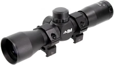 AimSports 4X32 Compact Mil-Dot Scope w/ Rings, Black JTM432B