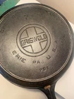 GRISWOLD No. 7 Cast Iron Skillet 10 inch, Erie, PA lays Flat