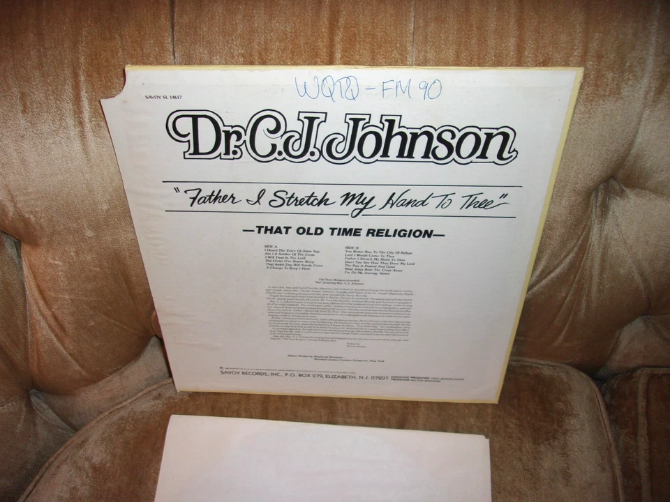 DR. C.J. JOHNSON *Father, I Stretch My Hand To Thee* 1982 GOSPEL LP SAVOY PROMO Foto 3 de 3