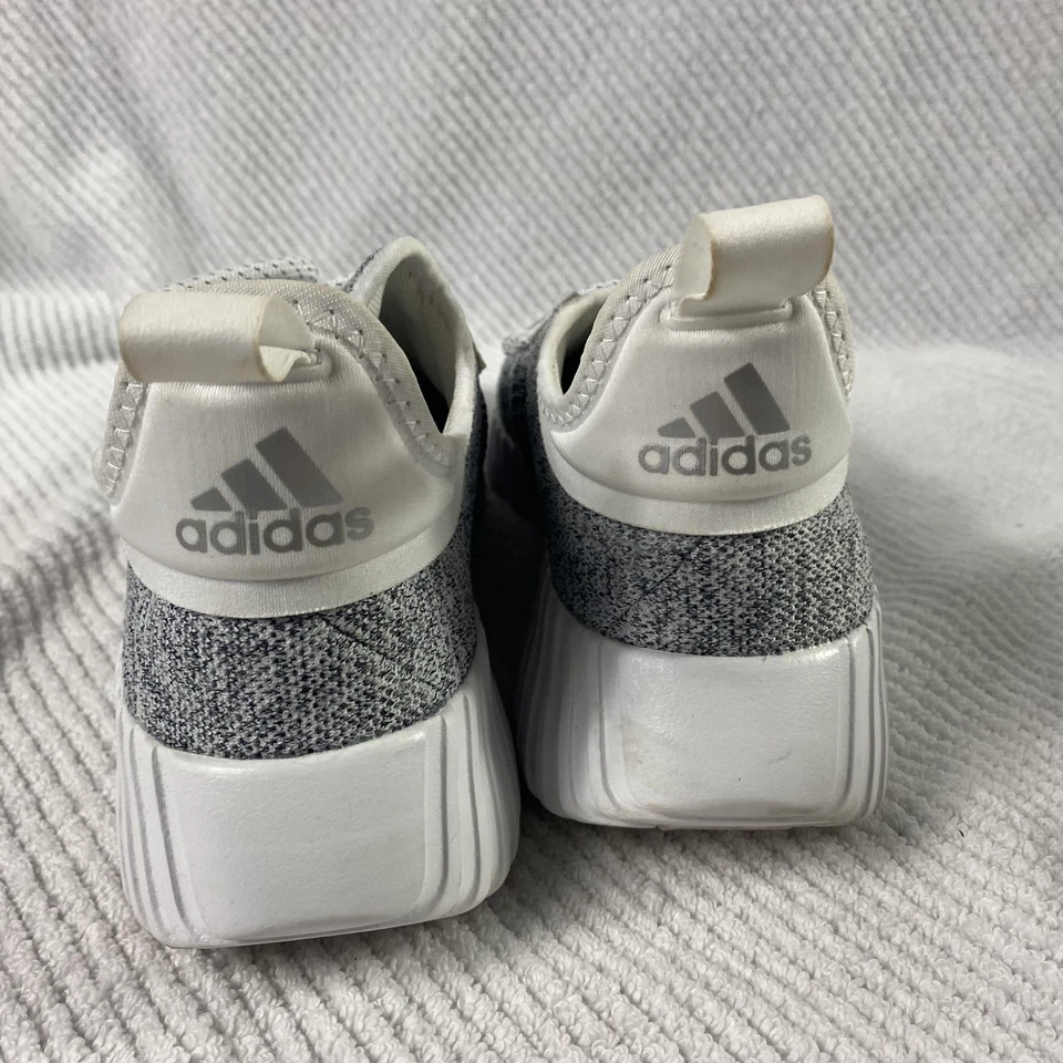 Adidas Zapatos para Correr Tejidos Para Hombre Talla 11 Gris Blanco Con Cordones Tres Rayas Informales Foto 3 de 4