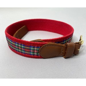J. BAILEY Boys 2T/3T (S) Red Stewart Plaid Buddy Belt Christmas Holiday