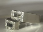VTG Sterling Silver 925 ISRAEL double square ARCHITECTURAL ring size 7 7 grams U — photo 10