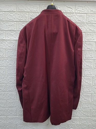 New Elegant Gentiluomo 2 Piece Burgundy Nehru Collar Suit Size 46/40 (US) - Picture 6 of 17
