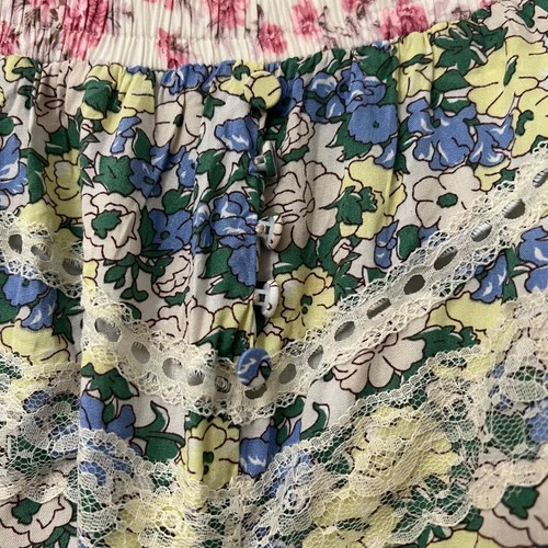 Katie J NYC Pink Blue Floral Lace Trim Ruffle Skirt Girls Size Medium - Picture 6 of 7