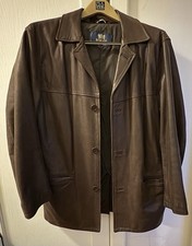 BOGGI Milano Italian Genuine Leather Jacket Size 48 - Excellent Condition