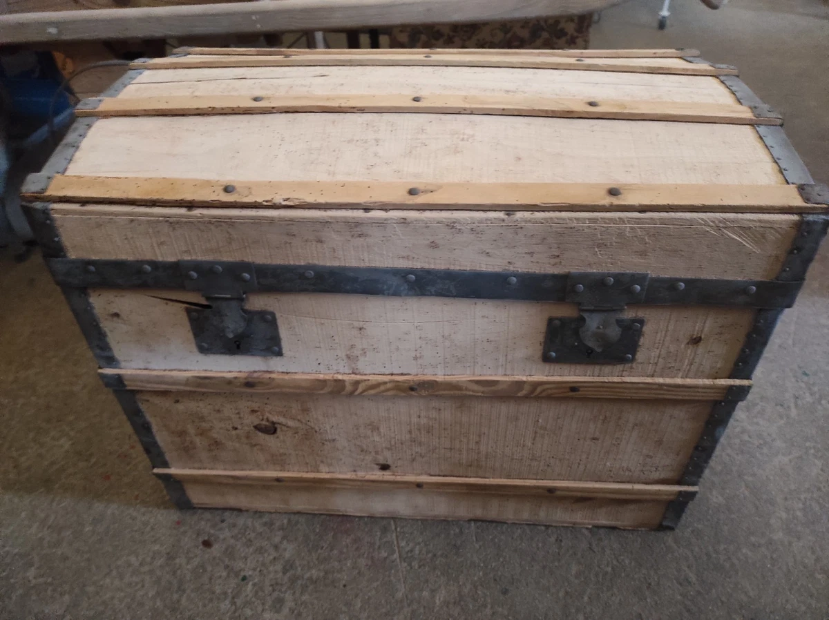 Ancien Coffre à Bijoux En Forme De Malle En Bois - Vintage - Occasion