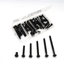 binifiMux 50pcs M6x40mm/ 50mm/ 60mm/ 70mm/ 80mm Black Hex Drive Socket Cap Bo...