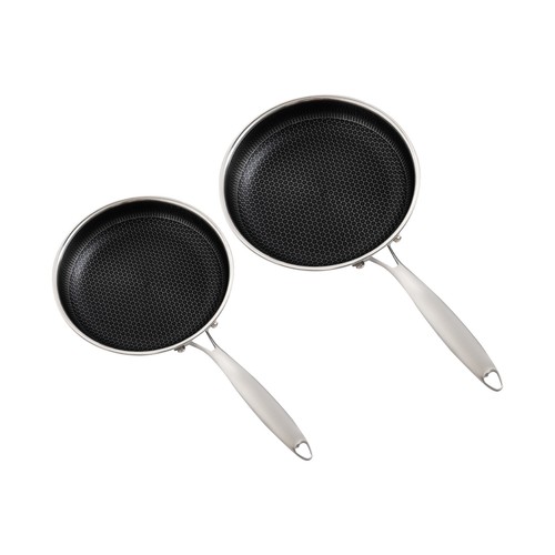 2 Stainless Steel Frying Pan 26cm+30cm With Handle And Lid. - Picture 12 of 13